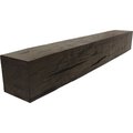 Ekena Millwork Hand Hewn Faux Wood Fireplace Mantel, Premium Walnut, 6"H x 8"D x 60"W MANUHH06X08X60ZW